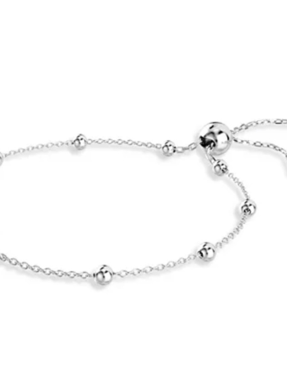 Swarovski Silver Beaded Adjustable Bracelet